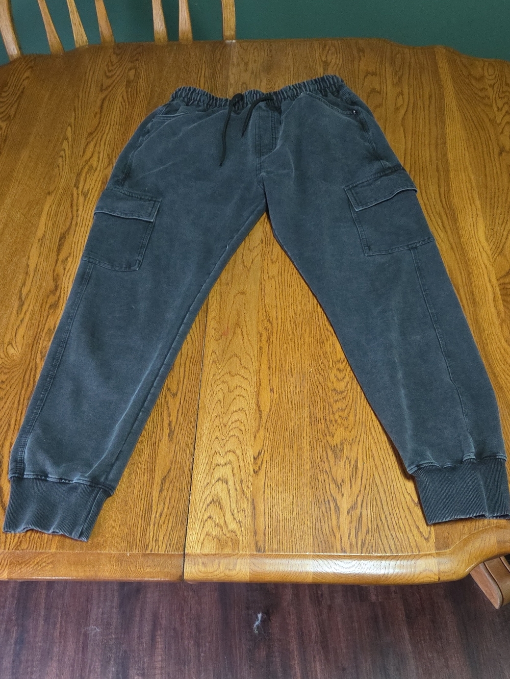 Zara Washed Black Cargo Sweatpants